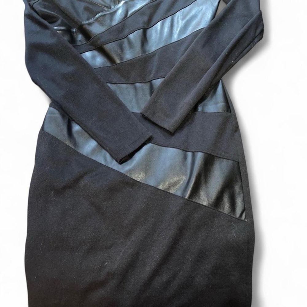 VENUS Black and Gray Asymmetrical Bodycon Cocktail Dress